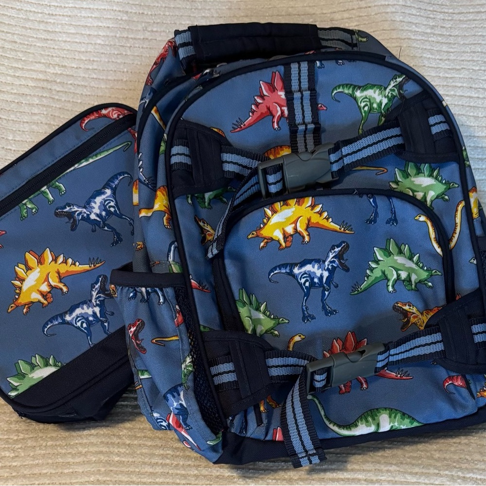 GUC! Pottery Barn Kids Large Dino Backpack and Lunch Box